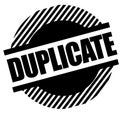 Duplicate stamp on white Royalty Free Stock Photo