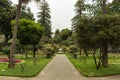 Duque da Terceira garden with tropical trees and flowers in Angra do HeroÃÂ­smo, Azores PORTUGAL