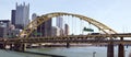 Duquesne Bridge and Pittsburgh skyline.