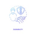 Durability blue gradient concept icon Royalty Free Stock Photo