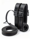 Durable Black Cargo Straps with Quick-Release Buckles Royalty Free Stock Photo