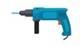 Durable Blue Power Drill Icon for Professional Use, vector design Generative AI Royalty Free Stock Photo