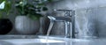 A Durable Chrome Faucet with Consistent Water Flow. Concept Durable Chrome Faucet, Consistent Water