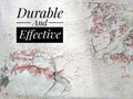 durable and effective concept with a torn paint background