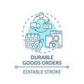 Durable goods orders concept icon