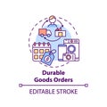 Durable goods orders concept icon
