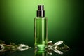 Durable Green cosmetics pot. Generate Ai