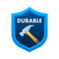 Durable icon. Durable sign, label. Vector stock illustration.