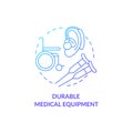 Durable medical equipment concept icon.