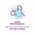 Durable medical equipment concept icon.