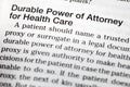Durable power attorney health care definition