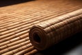 Durable Rolled bamboo mat banner. Generate Ai Royalty Free Stock Photo