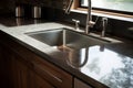 Durable Sink faucet kitchen counter. Generate ai