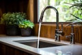 Durable Sink faucet kitchen. Generate ai