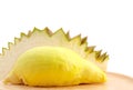 Durain fruit on white background with clipping path
