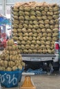 Durain the king of fruits in thailand market.