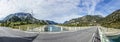 The durance lake at lac de Serre Poncon in the Alps