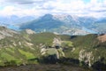 Durance River flows into Lake Serre Poncon, Hautes-Alpes, France