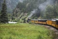 Durango and Silverton Narrow Gauge Railroad Steam Engine Train ride, Durango, Colorado, USA Royalty Free Stock Photo