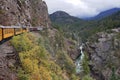 Durango, Colorado, USA September 30, 2021: Durango and Silverton Narrow Gauge Railroad. Royalty Free Stock Photo