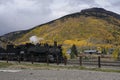 Durango, Colorado, USA September 30, 2021: Durango and Silverton Narrow Gauge Railroad in Silverton. Royalty Free Stock Photo