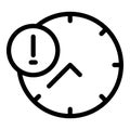 Duration clock icon outline vector. Digital timer