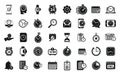 Duration icons set simple vector. Future time Royalty Free Stock Photo