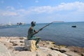 Durazzo monument to fishermen in Albania