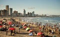 Durban beachfront packed with people Royalty Free Stock Photo