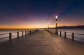 Durban Cityscape sunrise sunset pier blue sky Royalty Free Stock Photo