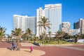 Durban city beachfront view promenade