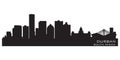 Durban South Africa skyline Detailed vector silhouette Royalty Free Stock Photo