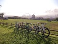 Durban stadium bicycles moses mabhida Royalty Free Stock Photo