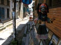 Puppet hanging on a street in Durbar Square, Patan, Kathmandu, Nepal