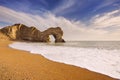 Durdle Door arch in Southern England on a sunny day Royalty Free Stock Photo