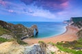 Durdle Door at the beach on the Jurassic Coast of Dorset, UK Royalty Free Stock Photo