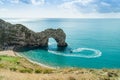 Durdle Door in Dorset on a sunny day Royalty Free Stock Photo