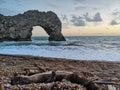 Durdle door Jurassic coast at sunset Royalty Free Stock Photo