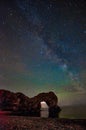 Durdle Door and the Milky way Royalty Free Stock Photo