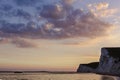 Durdle door - sunset - tourist place Royalty Free Stock Photo