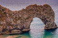 The Durdle Door is a natural limestone arch, located near the town of Lulworth in Dorset