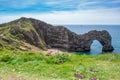 The Durdle Door is a natural limestone arch, located near the town of Lulworth in Dorset