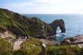 Durdle Door, one of the Jurassic Coast`s most iconic landscapes during summer season Royalty Free Stock Photo