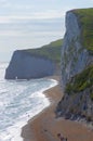 Durdle Door, one of the Jurassic Coast`s most iconic landscapes during summer season Royalty Free Stock Photo