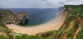 Durdle Door panorama - Dorset, England Royalty Free Stock Photo