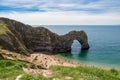 The Durdle Door is a natural limestone arch, located near the town of Lulworth in Dorset