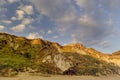 Durdle door - sunset - turist place Royalty Free Stock Photo