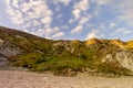 Durdle door - sunset - turist place Royalty Free Stock Photo