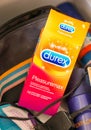 Durex condoms in a open box
