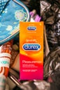 Durex condoms in a open box Royalty Free Stock Photo